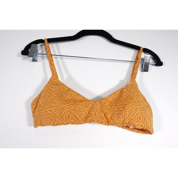NWOT Andie Swim Bikini Top Topaz Orange Animal Print In Size Small S Beach Pool - Picture 1 of 6